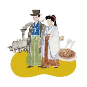 明治時代の風景イラスト